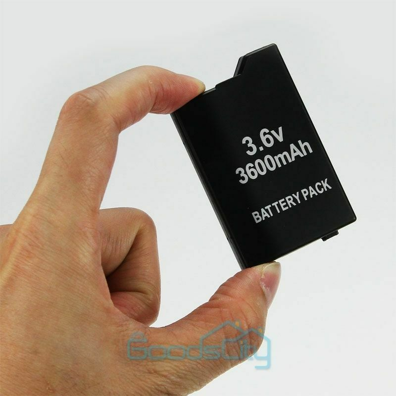 nyt 2-20X 3600 mah genopladeligt batteri til PSP Slim 2000/2001/3000/3001/3003+oplader