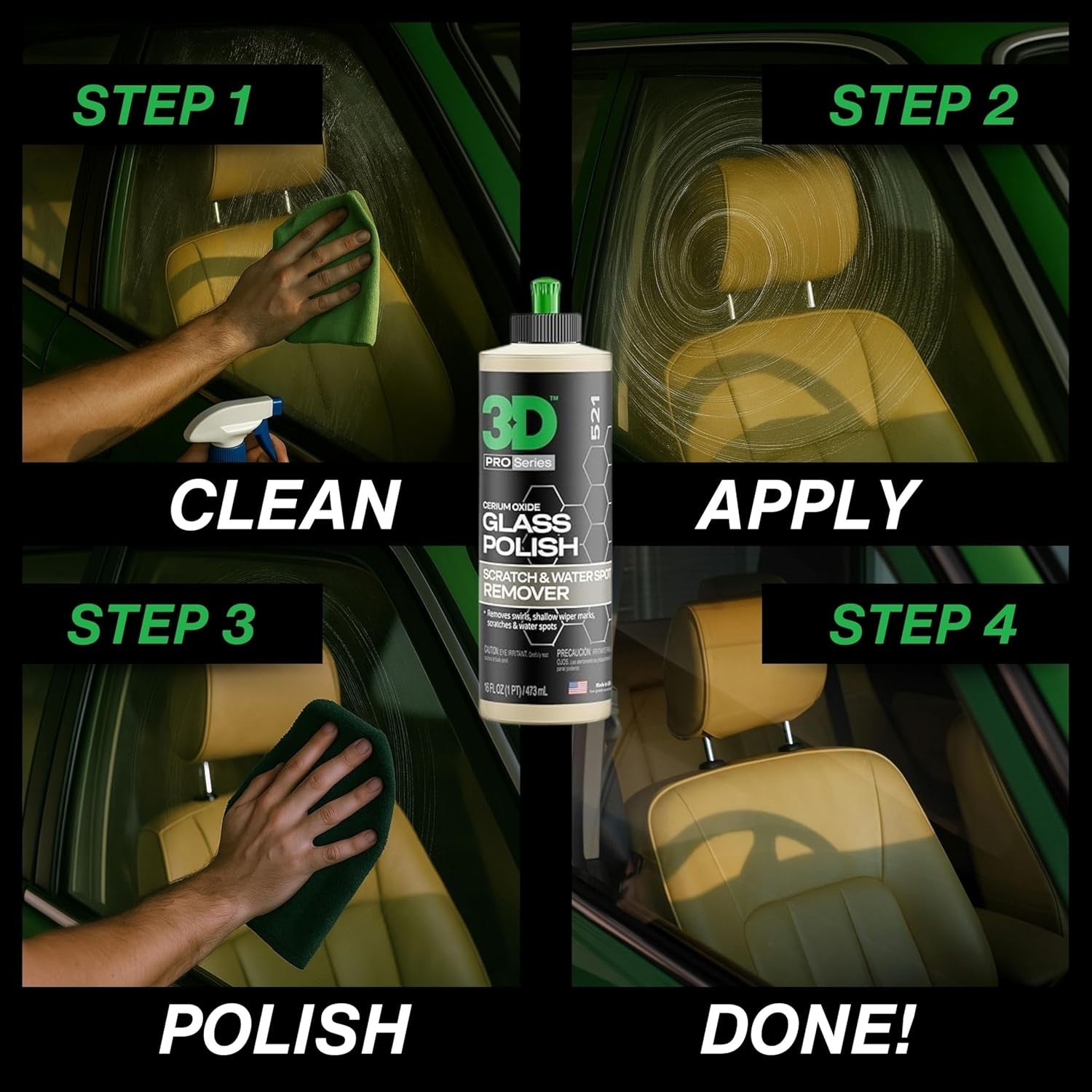 new 3D Glass Polish – Cerium Oxide Scratch Remover for Car Windows –... 3D - KOEEK