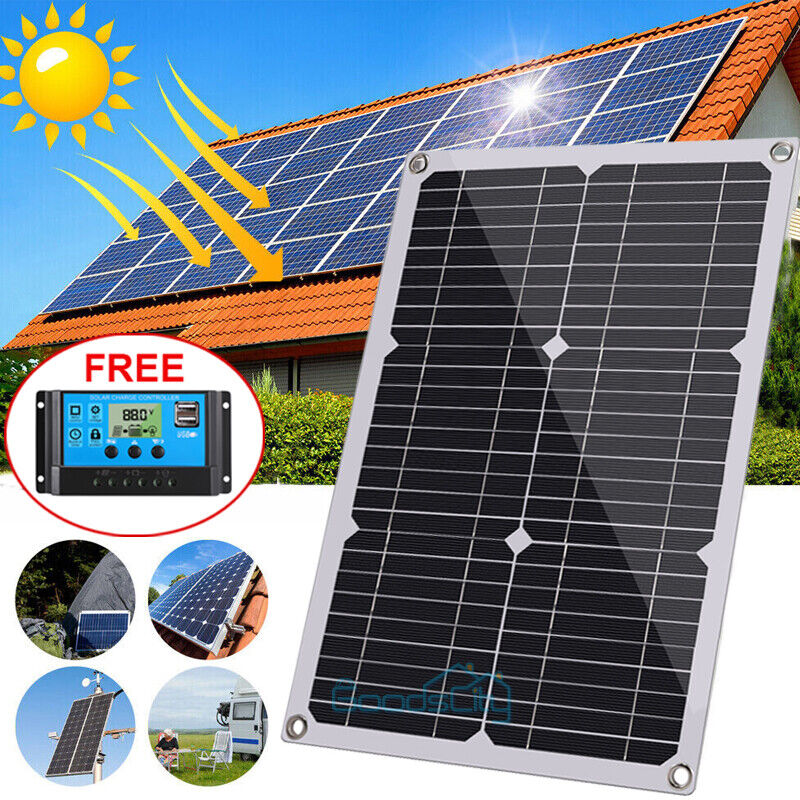 ny 400W Watt Mono Solcellepanel 12V Lading Off-Grid Batteristrøm RV Home Boat Camp