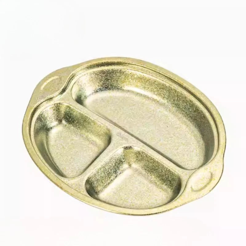Pure Titanium GR1 3-in-1 Tableware Dinner Plate Ultra Light Divided Food Plate 07FC0E-D4 - KOEEK