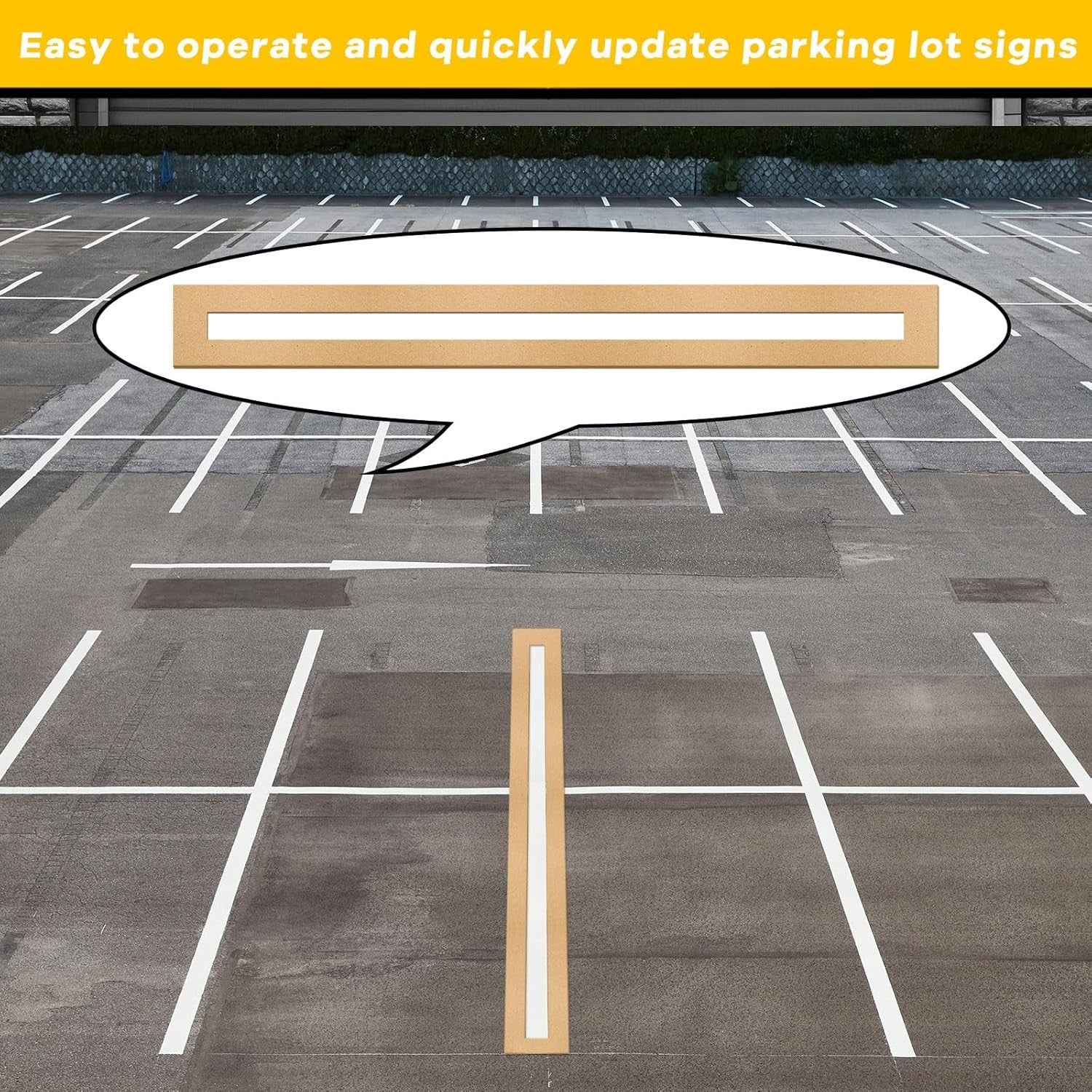 new Fulmoon 4 x 84 Inch Parking Lot Line Stencil Pavement Straight Stencil... FULMOON - KOEEK