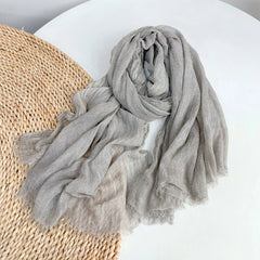 Unisex soft Crochet Scarf Solid Color Autumn Neckerchief Shawl Wrap Bandana 07FC0E-D4 - KOEEK