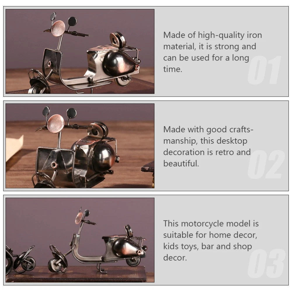 Motorcycle Ornaments Miniature Figurine Office Decorative Model 07FC0E-D4 - KOEEK