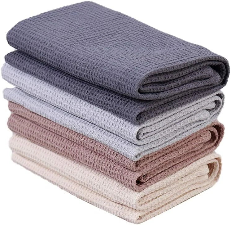 Dish Towels Set, Cotton Waffle Weave Kitchen Towels 4 Pieces,Super Absorbent 07FC0E-D4 - KOEEK