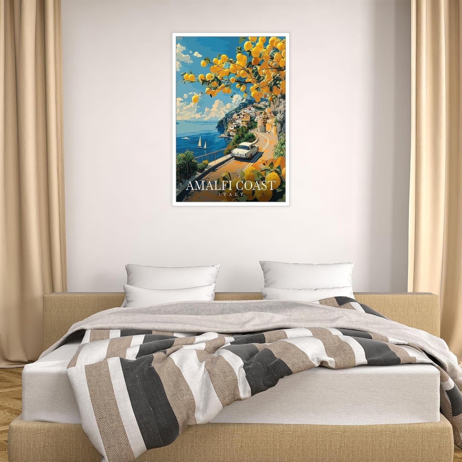 new Viokalt Vintage Amalfi Coast Scenery Wall Art 8x12 in Unframed, Multi 10 07FC0E-D4 - KOEEK
