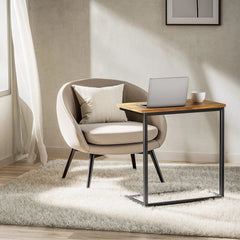 C Shaped End Table 27 inches High, Side Table for Couch Slide Under, C Table 07FC0E-D4 - KOEEK