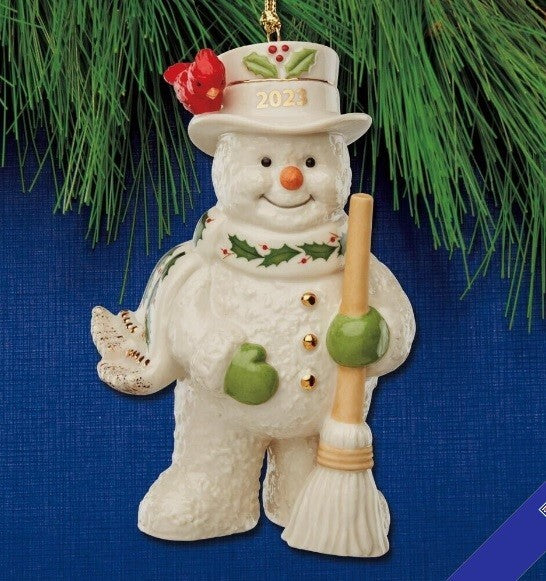 2023 Lenox Snowman with Broom Annual Ornament LENOX - KOEEK