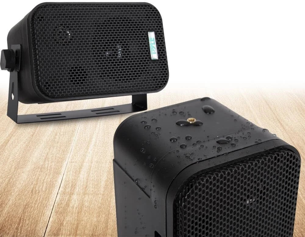 Wired Outdoor Speaker System (Pair), Marine Grade 2-way 300W Peak Power 07FC0E-D4 - KOEEK
