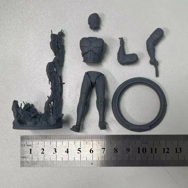 1/24 Scale Resin Figure Kit 75mm Robocop With Scene Miniature Statue Model 07FC0E-D4 - KOEEK