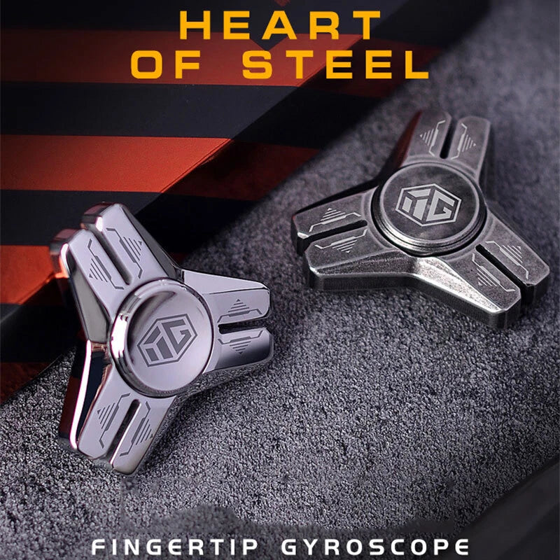 EDC Steel Heart Fidget Spinner Hand Spinner Fidget Toys ADHD Tool Stress Relief 07FC0E-D4 - KOEEK
