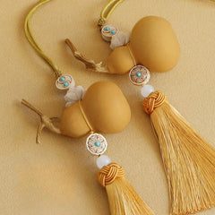 1Pc Chinese Retro Natural Calabash Pendant Five Emperors' Money Pendant Hangings 07FC0E-D4 - KOEEK