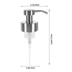 ny 2 STK Silver 304 rustfritt stål skumsåpedispenser pumpehode erstatning