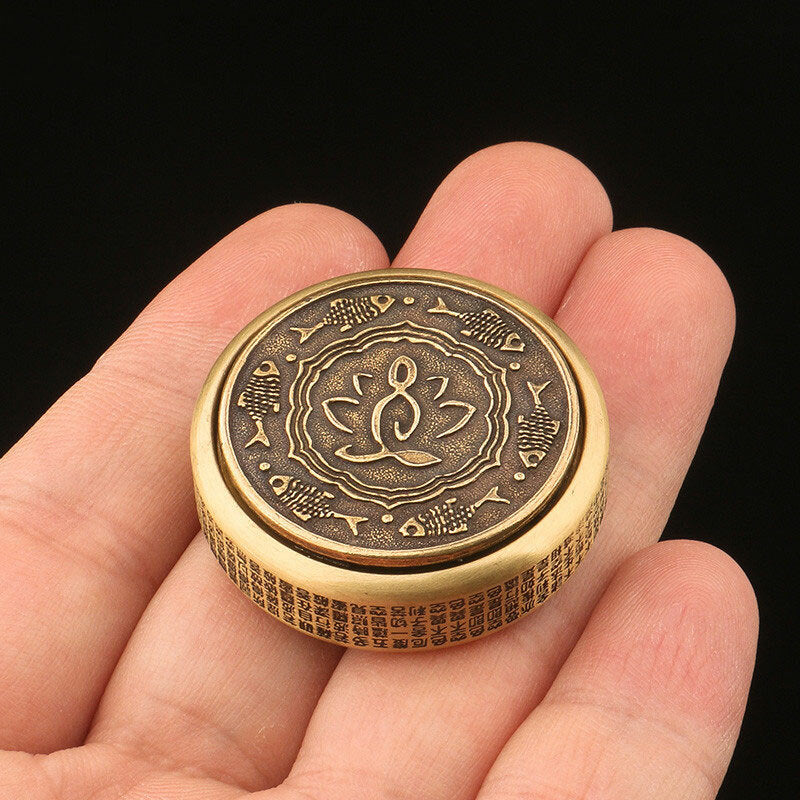 EDC Zen Buddha Fidget Spinner Retro Brass Hand Spinner Decompression Tool Toy 07FC0E-D4 - KOEEK