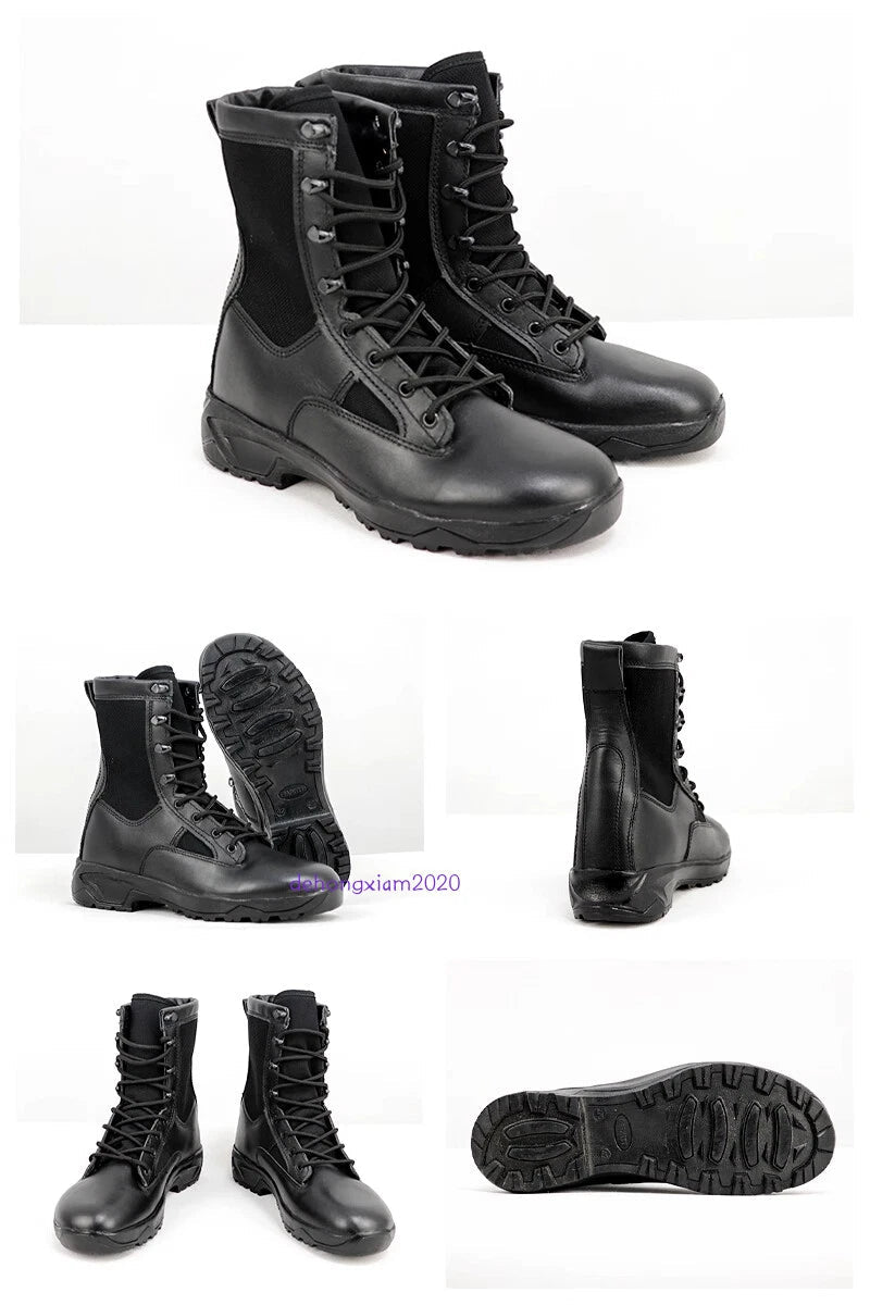 Russian Army   VKBO2.0 Black Combat Boots Leather Tactical Boots Gift 07FC0E-D4 - KOEEK