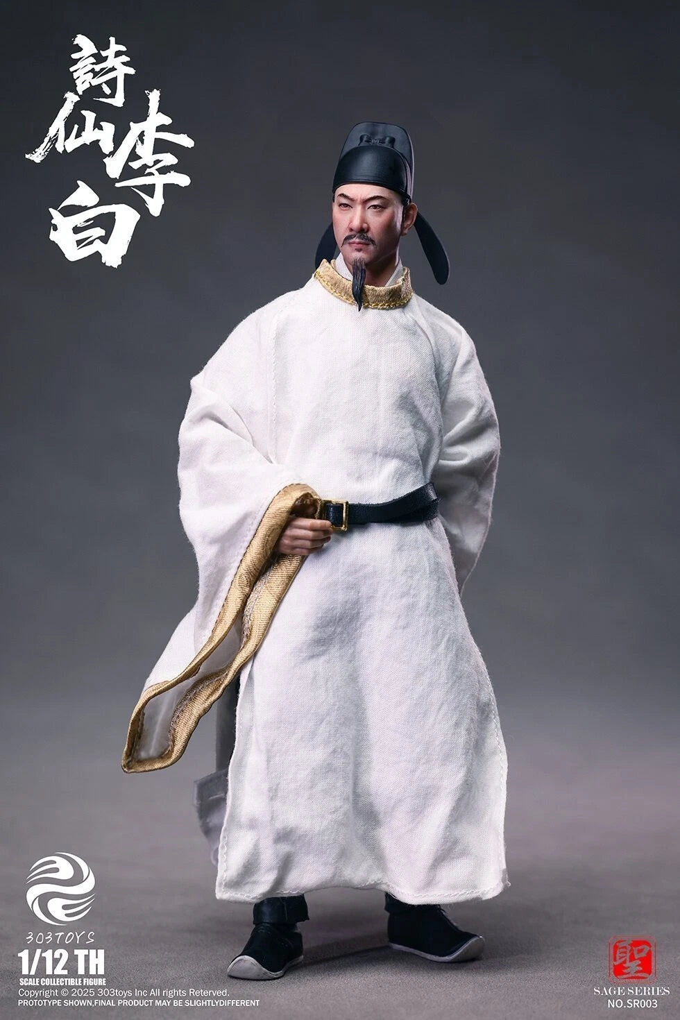 303TOYS SR003B Tang Poet Immortal Romantic Li Bai 1/12 Action Figures Model Doll 07FC0E-D4 - KOEEK