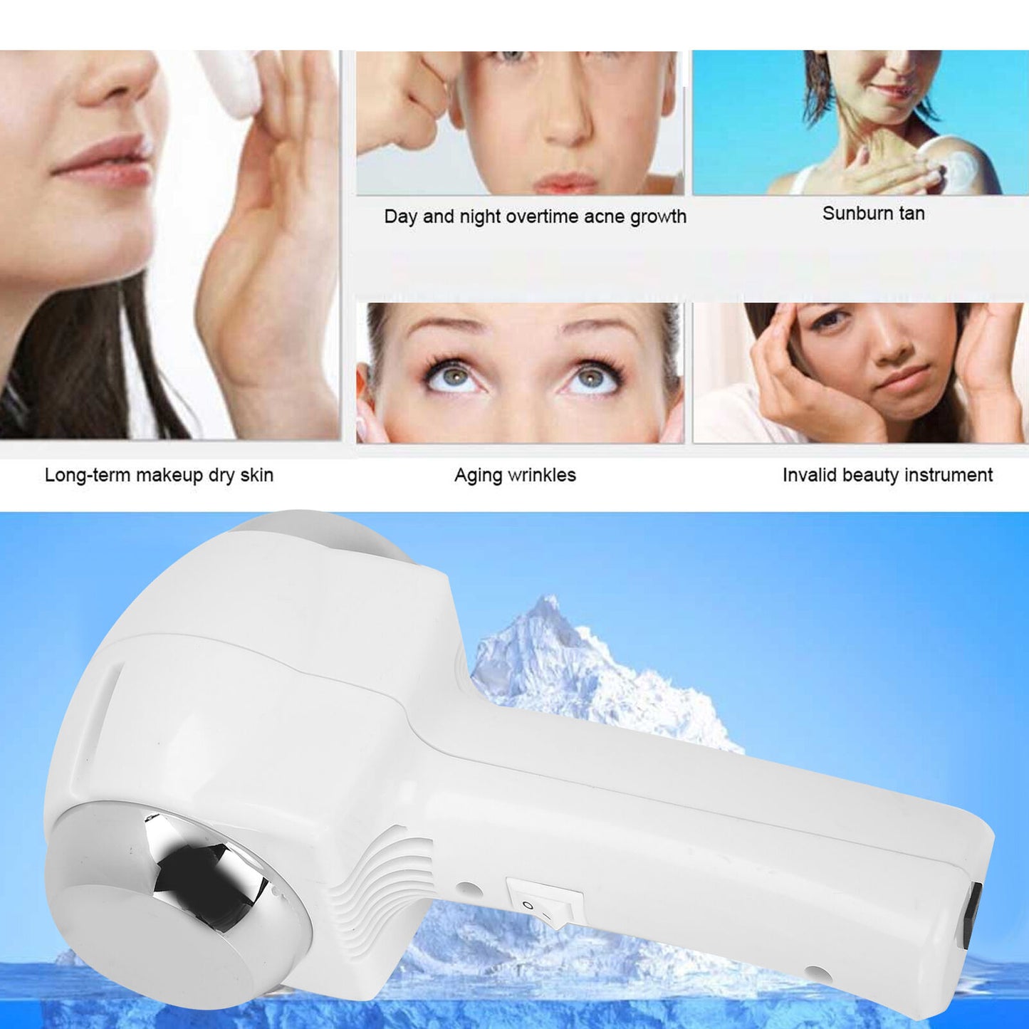 new Hot Cold Hammer Rejuvenation Dark Circle Eye Bag Removal Machine (UK Plug ) HGF koeek - KOEEK