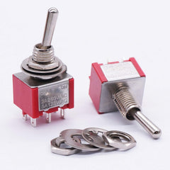 new Twidec/10Pcs Mini Toggle Switch DPDT 2 Position 6 Pins ON-ON AC 6pin TWIDEC - KOEEK