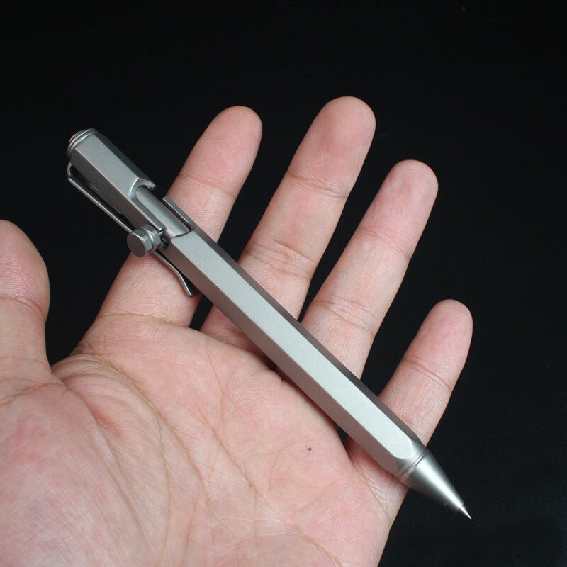 Titanium Alloy Bolt Ballpoint Pen Signature Writing Pen Outdoor Pocket EDC Tools EDC - KOEEK