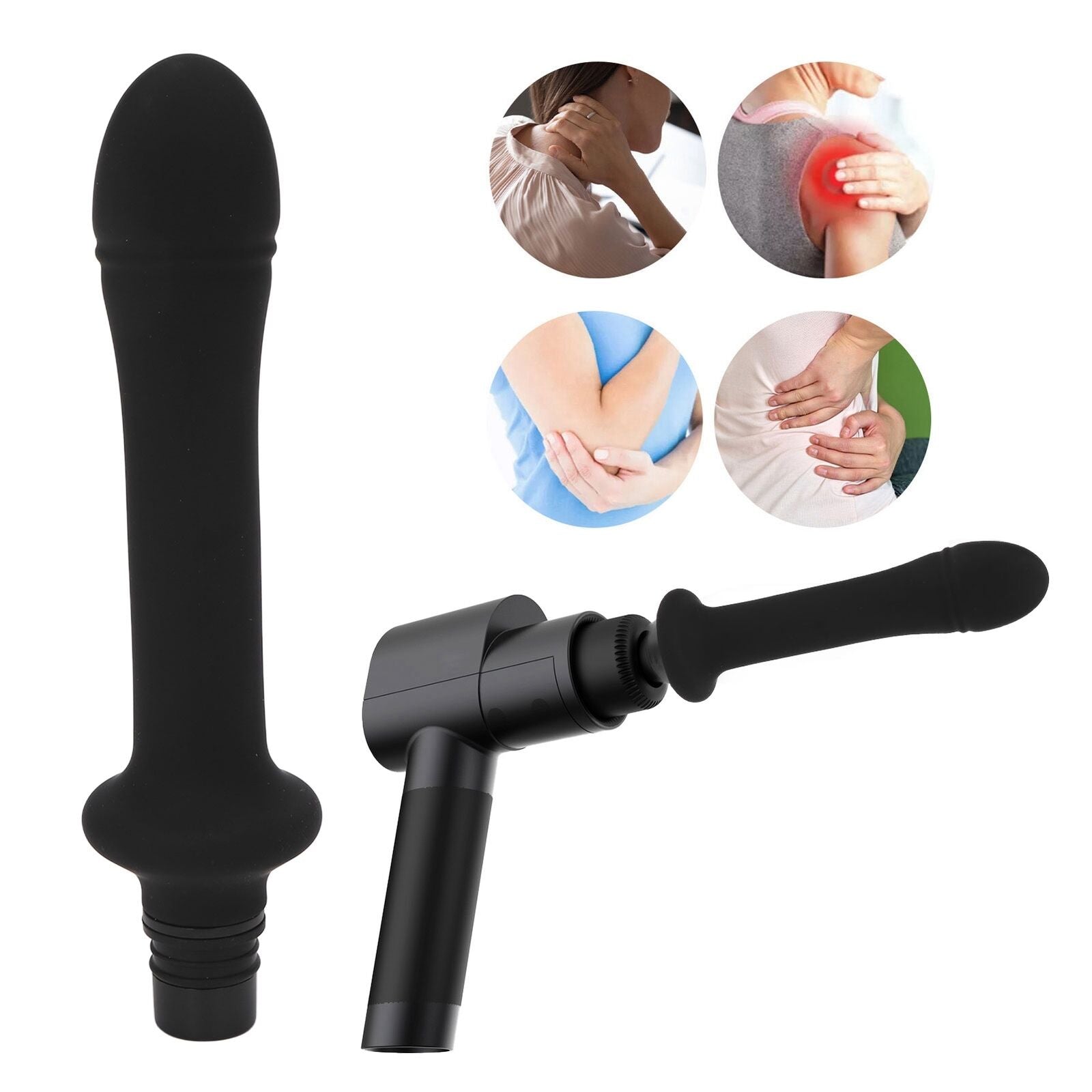 new Fascia Gun Head Attachment Increase Circulation Massage Gun Replacement Head HR koeek - KOEEK