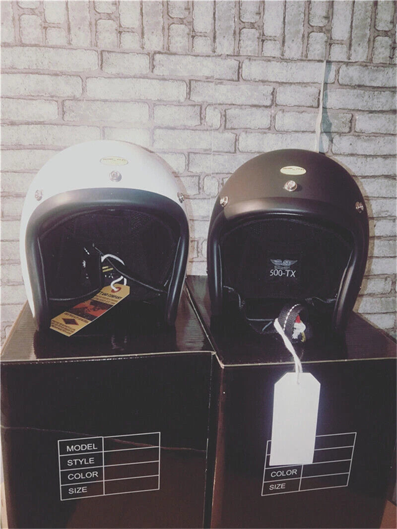 Japan 3/4 Face Helmet Retro Rider Motorcycle Motorbike Race 500-TX Helmet Props 07FC0E-D4 - KOEEK