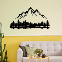 new DUOOLN Mountain View Metal Wall 39.4L" x 21.6W", Black -B 07FC0E-D4 - KOEEK