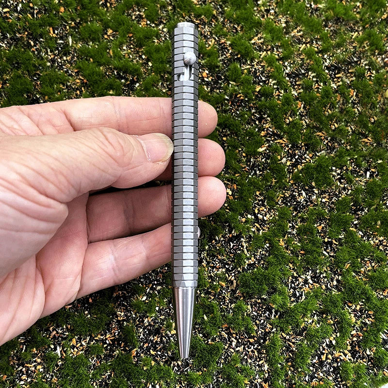 EDC Solid TC4 Titanium Alloy Bolt Ballpoint Business Office Singnature Pen 07FC0E-D4 - KOEEK