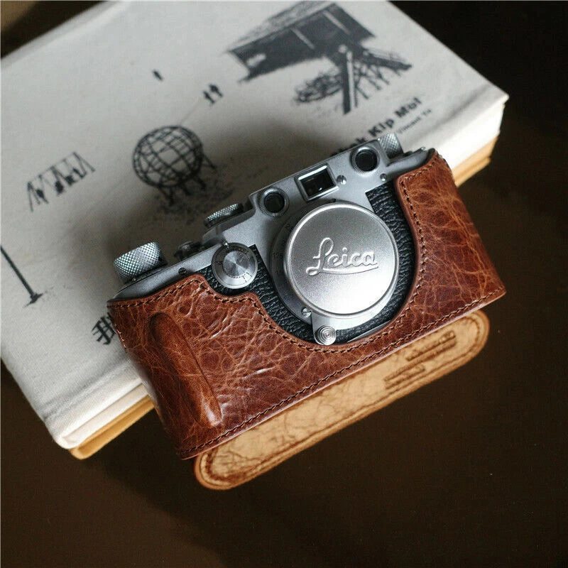 Camera Bag Protective Case  Leather Half Set For Leica IIIF 3F IIIC 3C 07FC0E-D4 - KOEEK