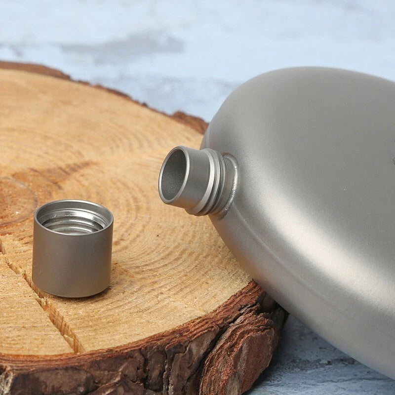 Pure Titanium Water Wine Coffee Tea Bottles Flasks Cans Portable Camping Tool 07FC0E-D4 - KOEEK