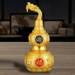 15.8cm Bagua Fu Lu Gourd Figurine Feng Shui Wealth Home Office Desk Decor Craft 07FC0E-D4 - KOEEK