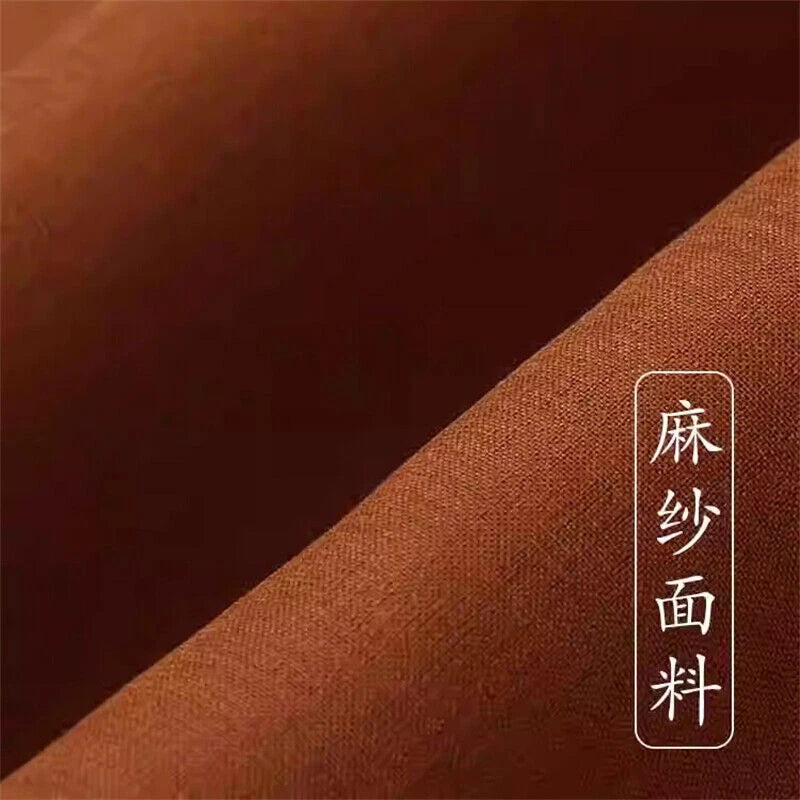 Buddhist Shaolin Monk Robe Linen Kung Fu Suit Meditation Uniforms Full Set 07FC0E-D4 - KOEEK