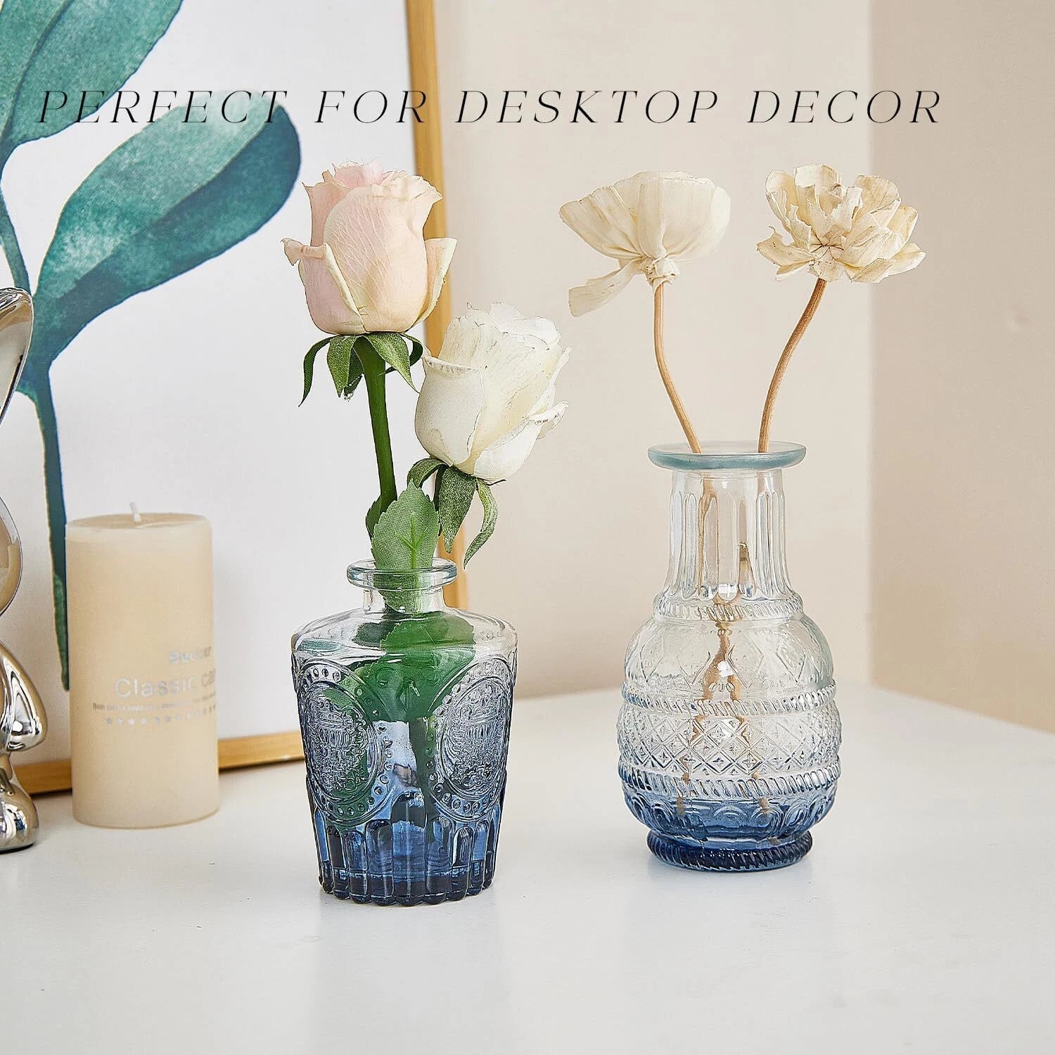 Glass Bud Vase Set of 30, Small Vases for Centerpieces 07FC0E-D4 - KOEEK