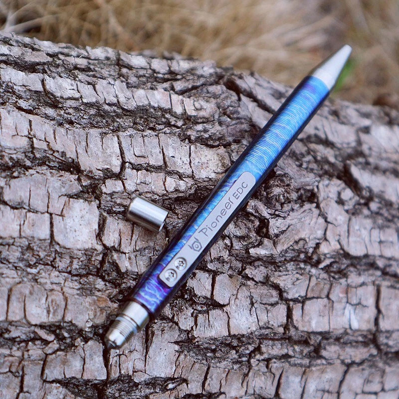 Titanium Alloy Flame Roasted Pocket Signature Ball Pen Outdoor Record EDC Pen 07FC0E-D4 - KOEEK