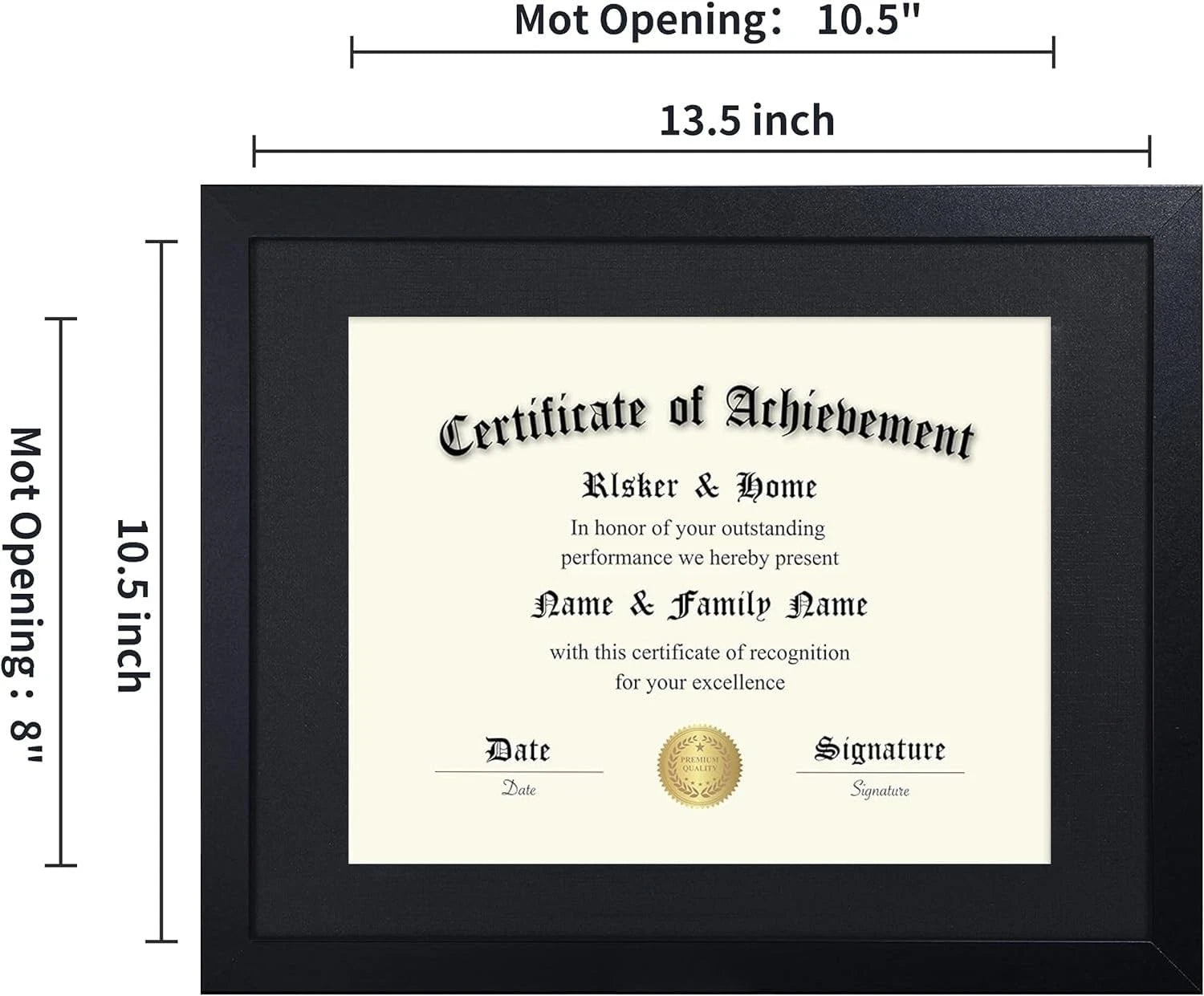 11x14 Degree Certificate Frame, Set of 6, 8.5x11 Degree Certificate Frame 07FC0E-D4 - KOEEK