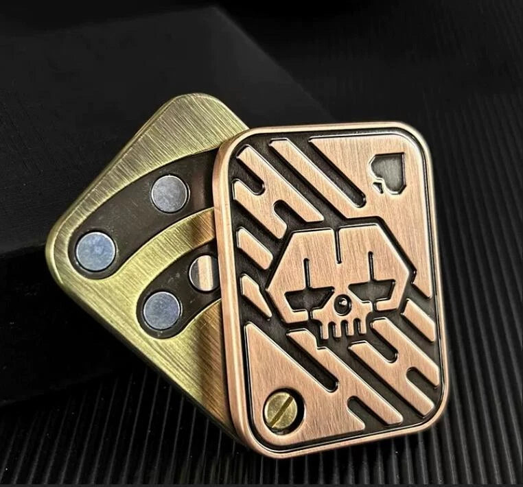 Wood Click Clicker Poker Slider Push Card Hand Fidget Decompression EDC Gift Toy 07FC0E-D4 - KOEEK