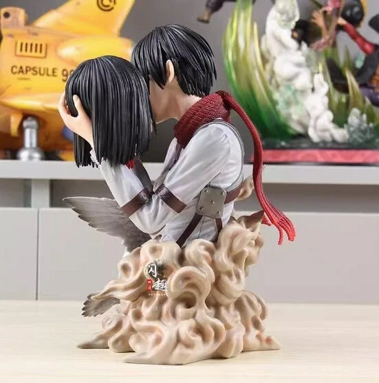 Attack on Titan Eren Mikasa Bust Statue Eren JaegerStatue Ornament  Figure Model 07FC0E-D4 - KOEEK