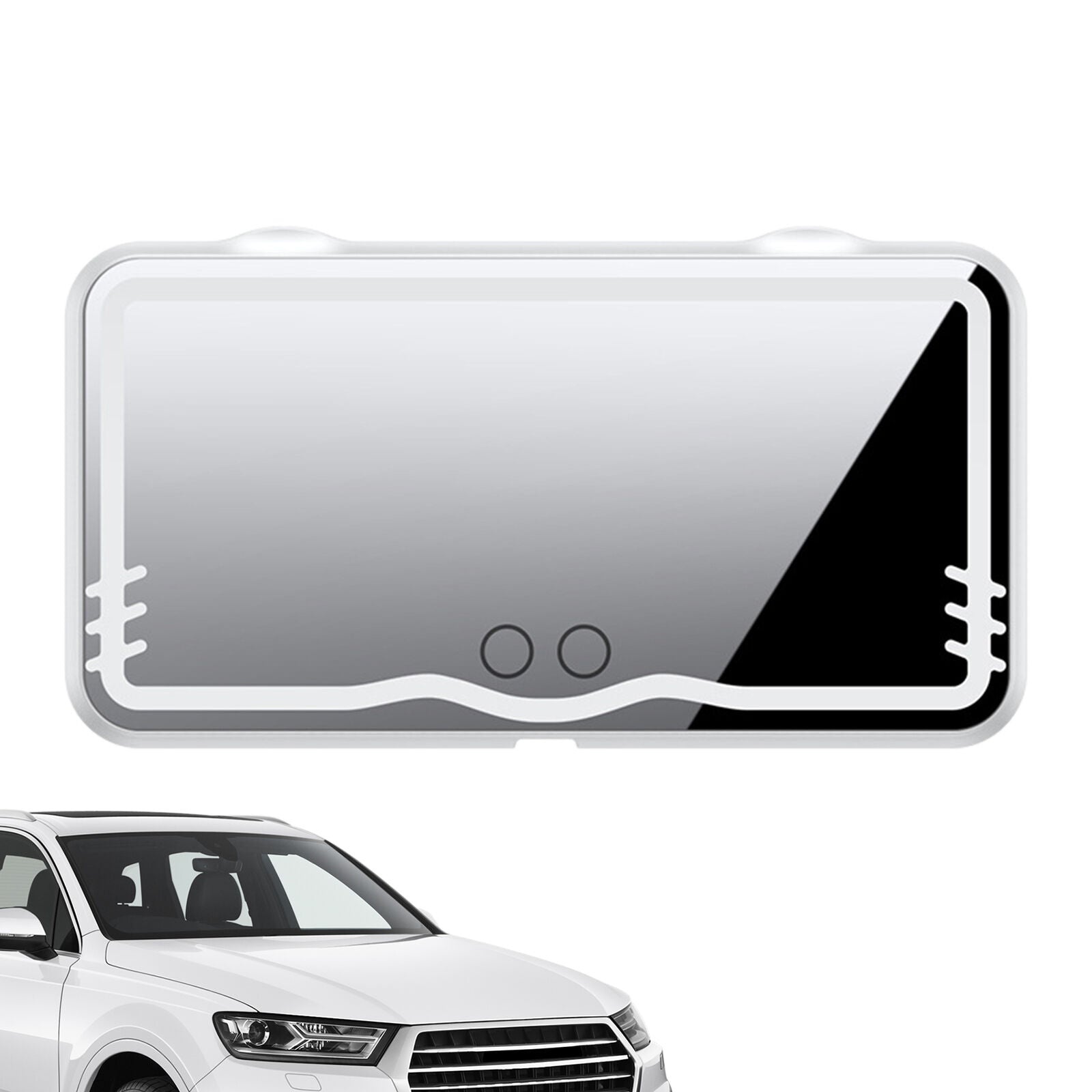 new Car Sun Visor Vanity Mirror Rechargeable Touch On Screen LED Light Makeup Mirror koeek - KOEEK