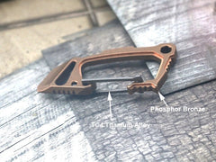 EDC Phosphor Bronze Titanium Alloy Ke chain Carabiner Opener Outdoor Travel Tool 07FC0E-D4 - KOEEK