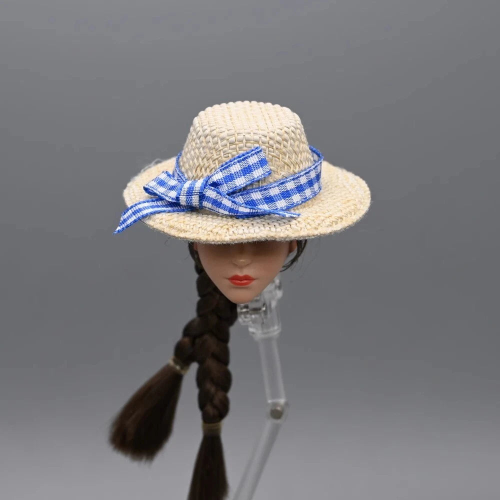 1/6 Scale Round Brim Straw Hat Beach Hat Sun Hat Model For 12" Action Figures 07FC0E-D4 - KOEEK