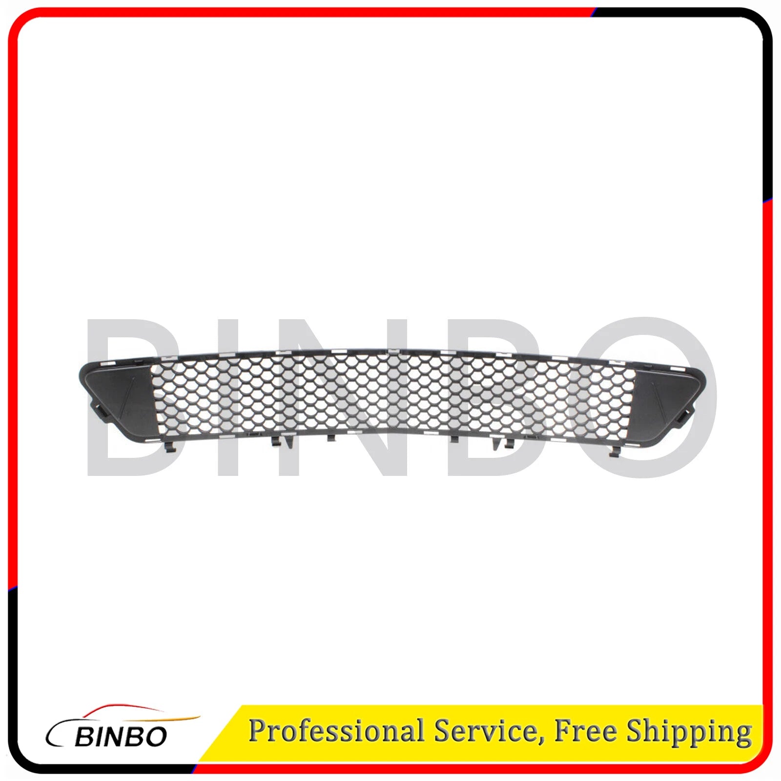 Bumper Grille For 2010-2013 Mercedes Benz E350 Black Plastic Front 2128851253 07FC0E-D4 - KOEEK