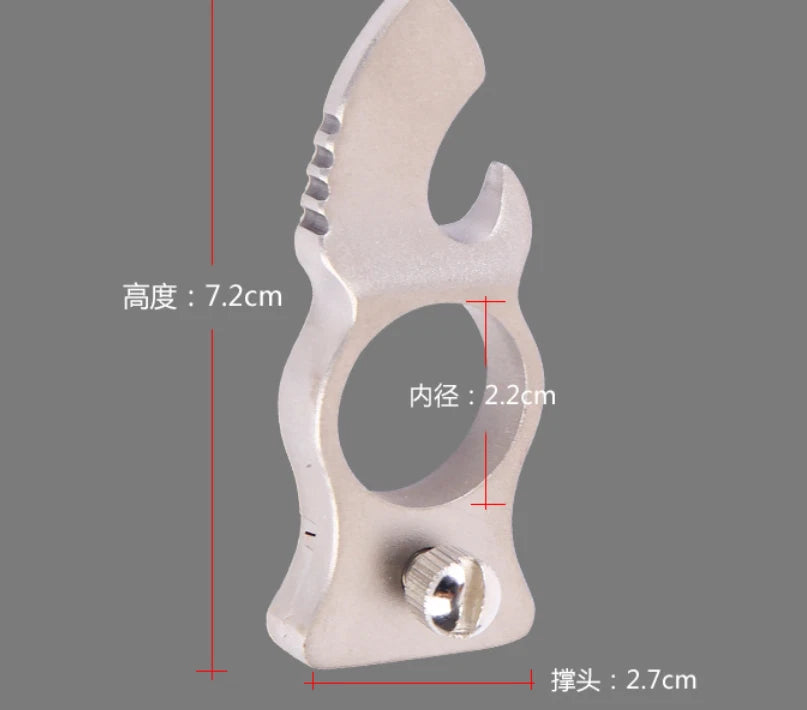 Safety Leisure Finger Ring Slingshots Stainless Steel Shooting Catapults 07FC0E-D4 - KOEEK
