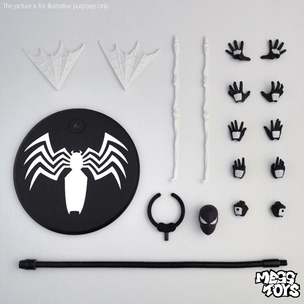 Hot- Mess Toys Black Suit Neighbor Spider-Man Symbiote 1/12 Action Figure 07FC0E-D4 - KOEEK