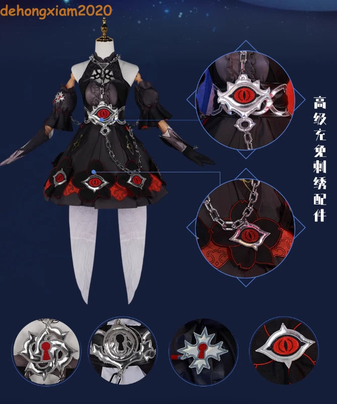 Honkai Impact 3 Seele Vollerei Dress Skirt Outfit Women Cosplay Costume Clothing 07FC0E-D4 - KOEEK