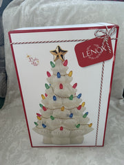 LENOX Holiday Christmas Treasure Traditions Lighted Tree Ivory White 11.5" 07FC0E-D4 - KOEEK