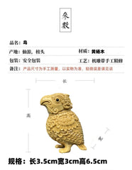 6.5cm Boxwood Carved Hand Piece Home Décor Gift Chinese Style Ornament 07FC0E-D4 - KOEEK