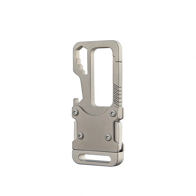 Titanium Alloy Key Chain Carabiner Opener Wrench Cutter EDC Outdoor Multi Tools 07FC0E-D4 - KOEEK