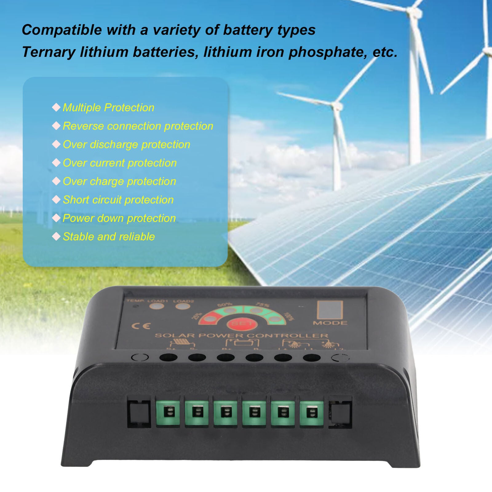 new Multifunction Solar Controller 15A SolarPanel Charging Regulator 12V 24V koeek - KOEEK