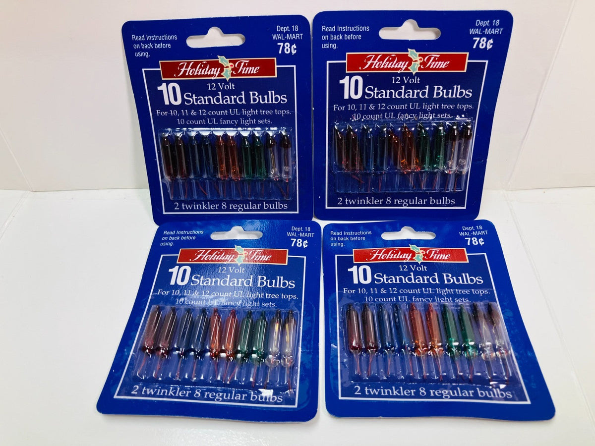 ( 4 ) Vintage packs  Mini Replacement Bulbs 12v for  Christmas  Light Sets 07FC0E-D4 - KOEEK