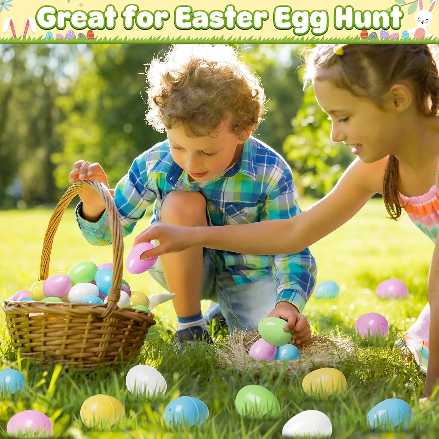 new Duchong 50 PCS Plastic Easter Eggs Bulk Empty Fillable, 2.4" Assorted [Mixed] DUCHONG - KOEEK
