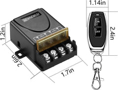 new 12 Volt Remote Switch 12V-72V remote switch, Black 07FC0E-D4 - KOEEK