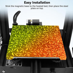 new Ender 3 /Pro/V2/Neo PEO PEI Build Plate,Magnetic Print Bed,Holographic... 07FC0E-D4 - KOEEK